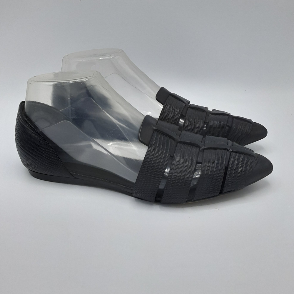 Vince Black Woven Pointed-Toe Flats - Picture 6 of 13